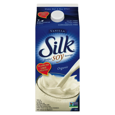 Silk Organic Vanilla Soy Beverage, 1.89 l