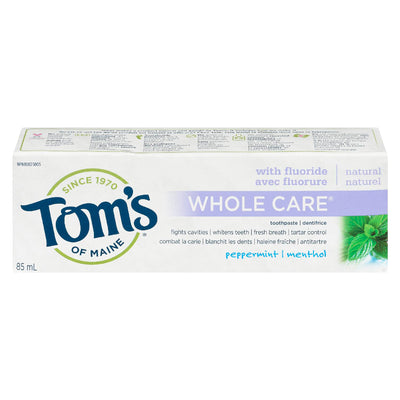 Tom's Whole Care Peppermint Toothpaste, 85 ml