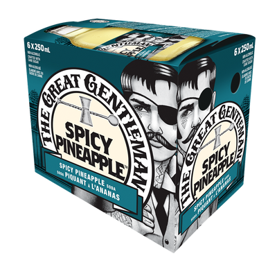 The Great Gentleman Spicy Pineapple Soda, 250 mL, 6 ct