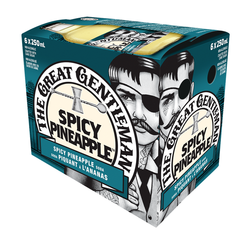 The Great Gentleman Spicy Pineapple Soda, 250 mL, 6 ct