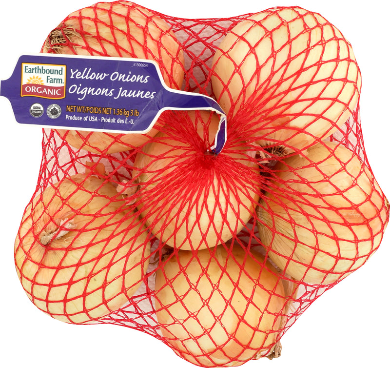 Earthbound Farm Organic Yellow Onions, 1.36 kg
