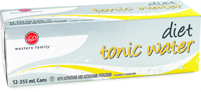 WESTERN FAMILY Diet Tonic Water 355ml 12 Pack