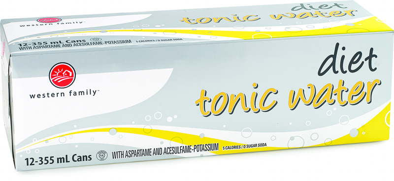 WESTERN FAMILY Diet Tonic Water 355ml 12 Pack