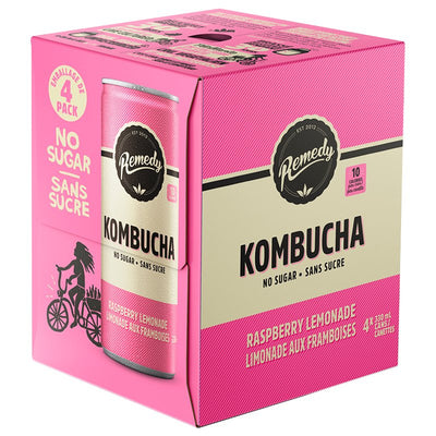 Remedy Raspberry Lemonade Kombucha, 330 mL, 4 ct