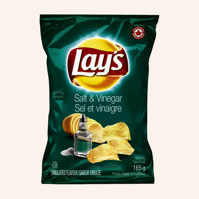 LAY'S Salt & Vinegar Flavour Potato Chips 165g