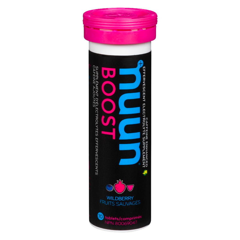 Nuun Boost Wild Berry Effervescent Electrolytes Caffeine Booster Tablets, 10 ct