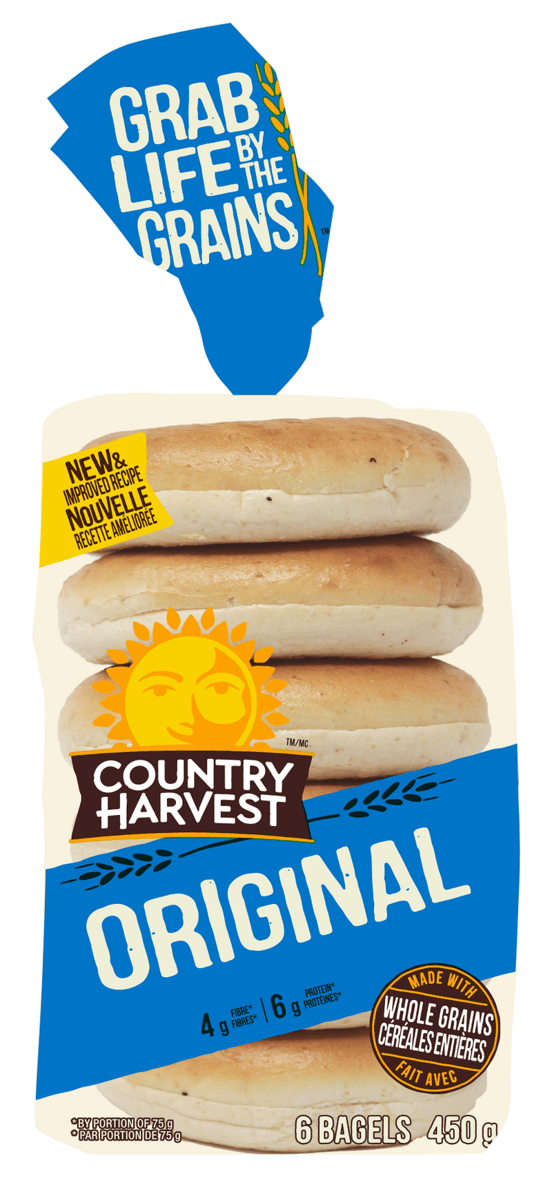 COUNTRY HARVEST Original Bagels 450g