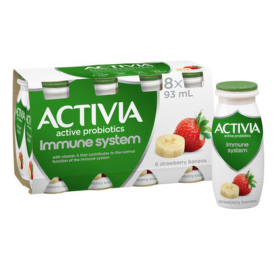 ACTIVIA Immune System Strawberry Banana 8x93ml