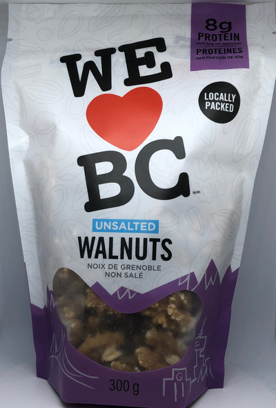 We Love BC Unsalted Walnuts, 300 g