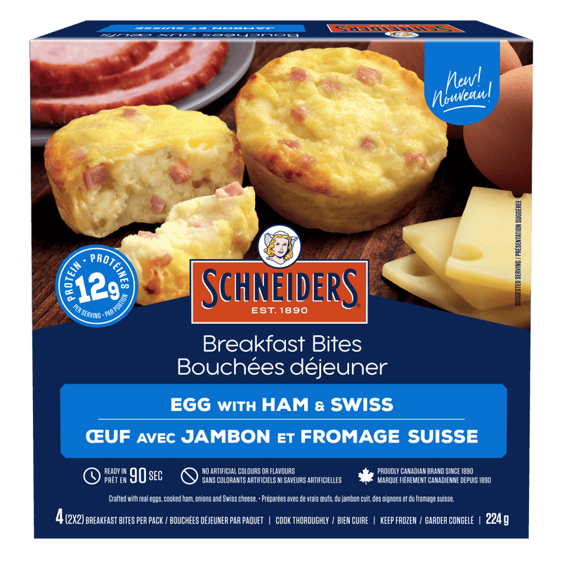 BREAKFAST BITE EGG,HAM & SWISS 224 g