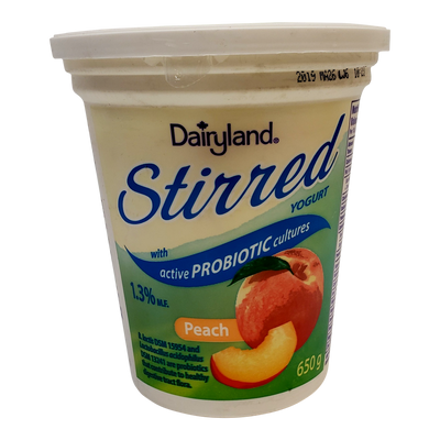 Dairyland Peach Stirred Yogurt with Active Probiotic Cultures, 650 g