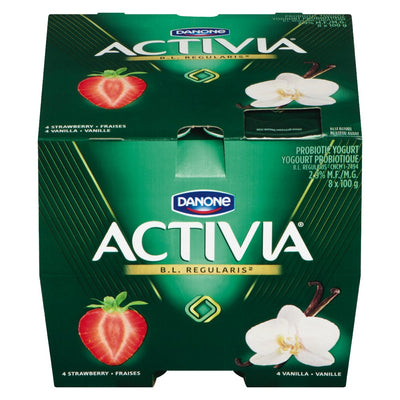 ACTIVIA Strawberry/ Vanilla Yogurt 100 g x 8