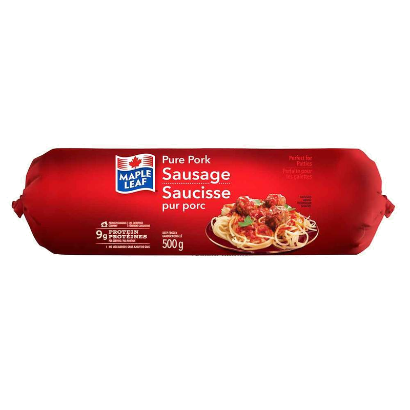 Maple Leaf Pure Pork Sausage, 500 g
