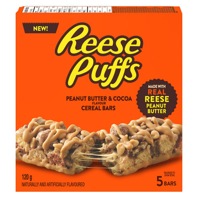 Reese Puffs Peanut Butter & Cocoa Cereal Bars, 120 g, 5 ct