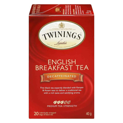 Twinings Decaffeinated English Breakfast Tea, 40 g