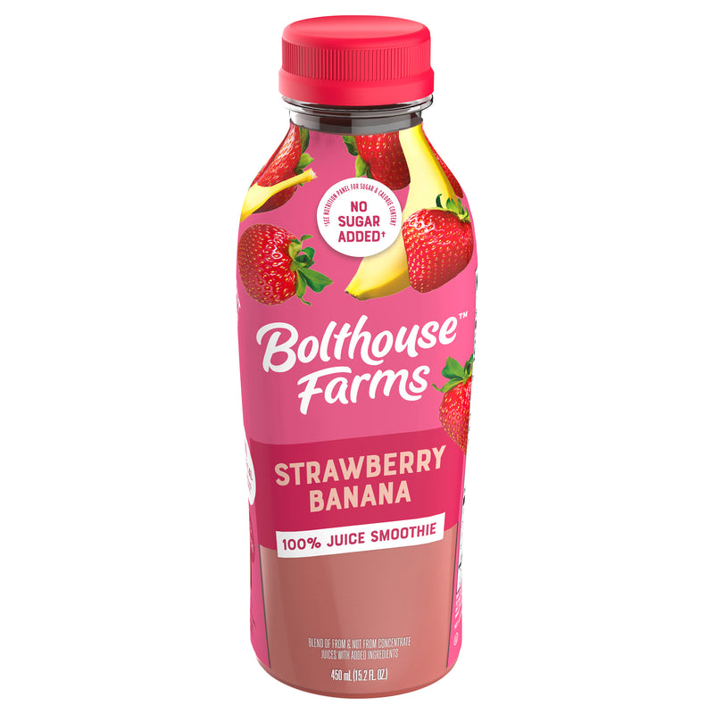 Bolthouse Farms Strawberry Banana 100% Fruit Juice Smoothie, 450 mL