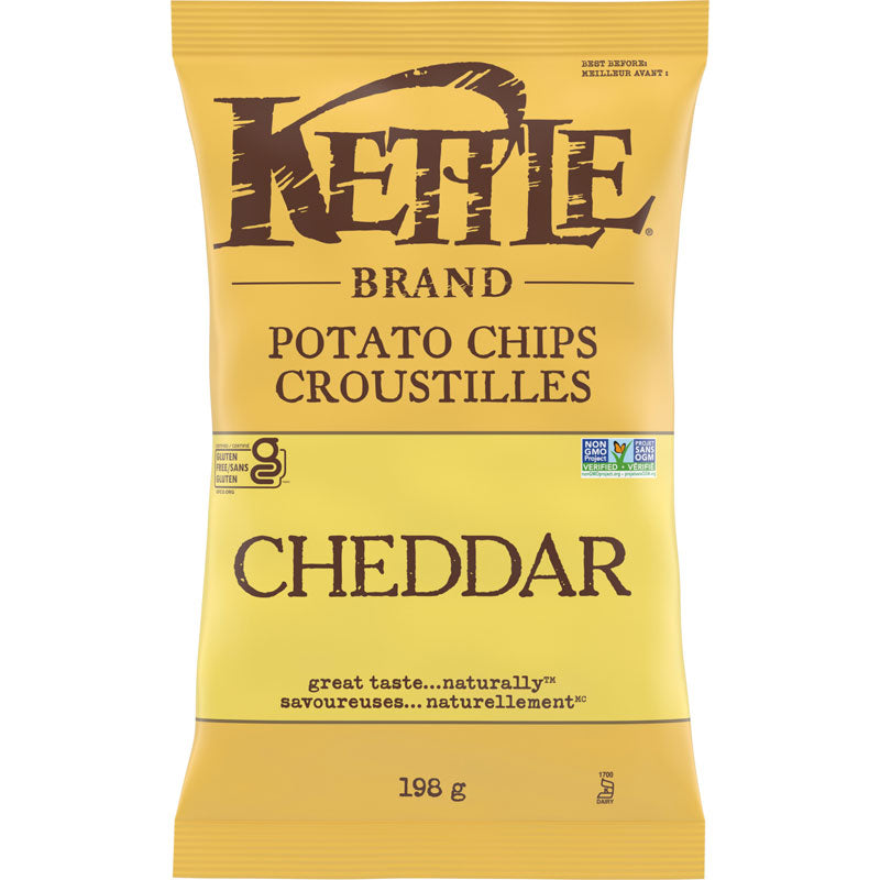 Kettle Cheddar Potato Chips, 198 g