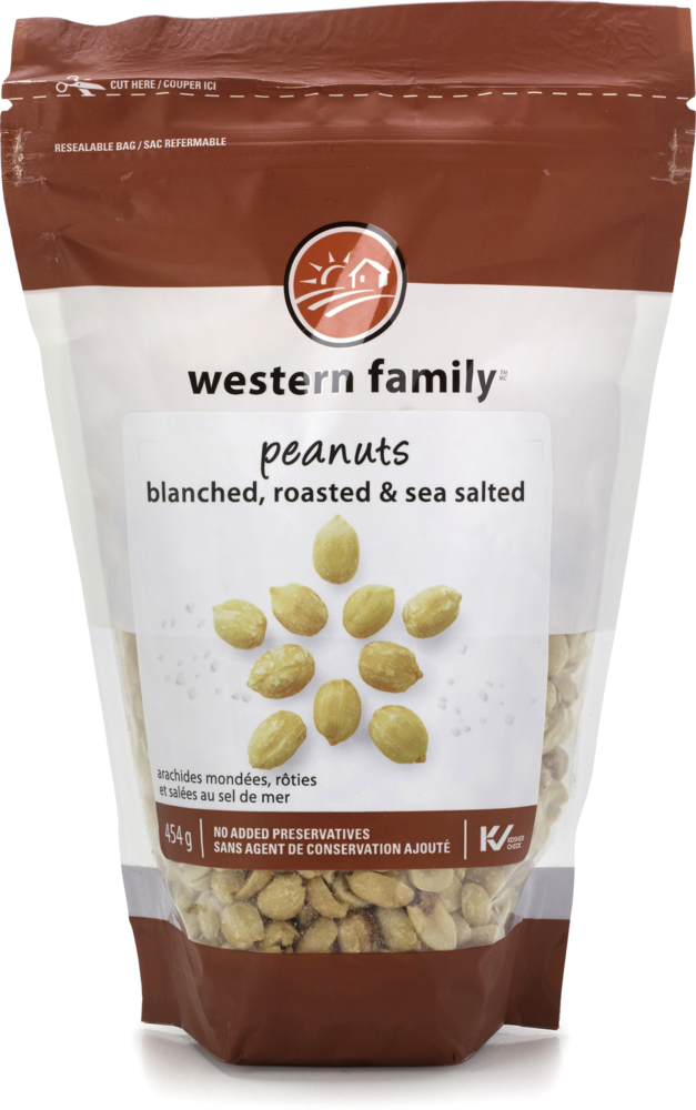 WESTERN FAMILY Peanuts 454g