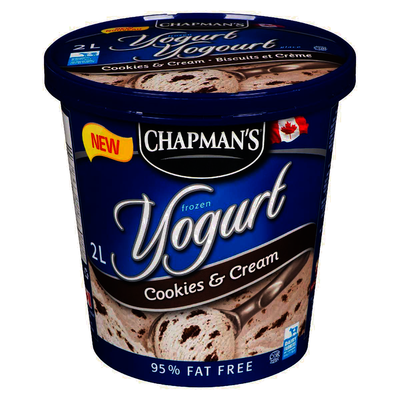 Chapman's 95% Cookies & Cream Frozen Yogurt, 2 l