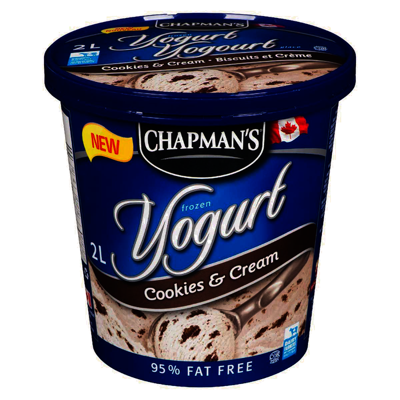 Chapman's 95% Cookies & Cream Frozen Yogurt, 2 l