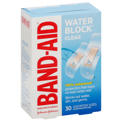 BAND-AID Water Block Plus Clear Adhesive Bandages 30's