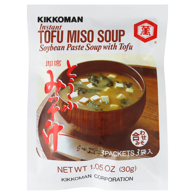 KIKKOMAN Soybean Paste with Tofu Tofu Miso Instant Soup 30g 3 Pack