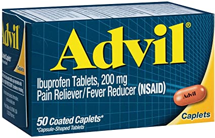 Advil Ibuprofeen Tablets 200 mg Coated Caplets, 50 ct