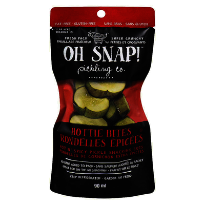 OH SNAP! Pickling Co. Hottie Bites Hot N' Spicy Pickle Snacking Cuts 90ml