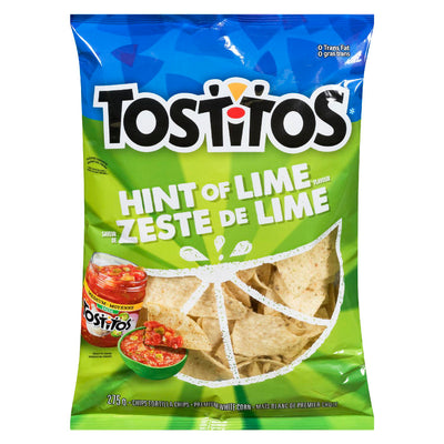 TOSTITOS Hint of Lime Tortilla Chips 275g