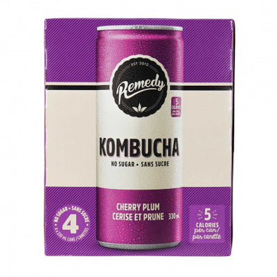 REMEDY KOMBUCHA CHERRY PLUM 4 pkg