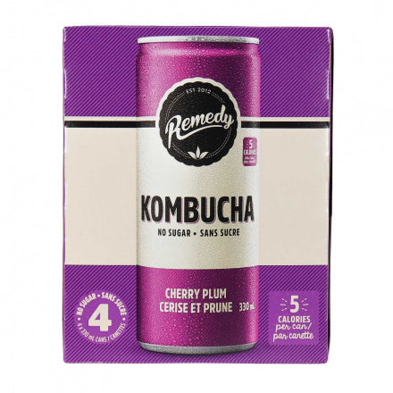 REMEDY KOMBUCHA CHERRY PLUM 4 pkg