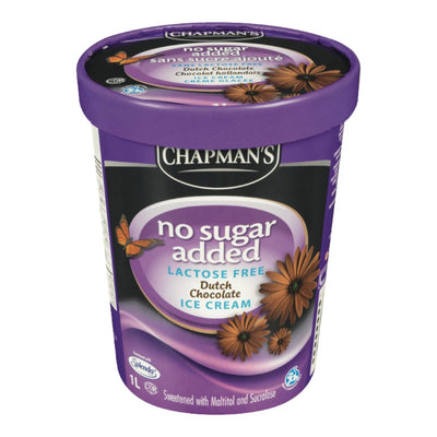 CHAPMAN'S No Sugar Added Lactose Free Dutch Chocolate Ice Cream 1L