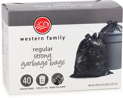 Western Family Regular Kitchen Bags, 40 ct