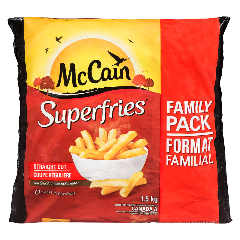 MCCAIN Straight Cut Superfries with Sea Salt 1.5kg