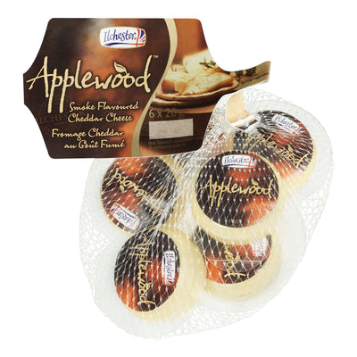 Ilchester Applewood Smoke Flavoured Cheddar Cheese, 20 g, 6 ct