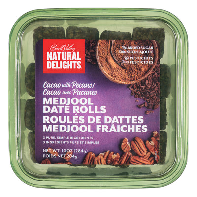 Bard Valley Natural Delights Cacao with Pecans Medjool Date Rolls, 283 g