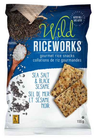 Wild Riceworks Sea Salt & Black Sesame, 155 g