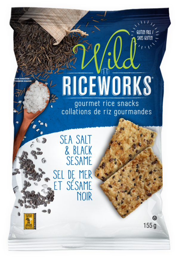Wild Riceworks Sea Salt & Black Sesame, 155 g
