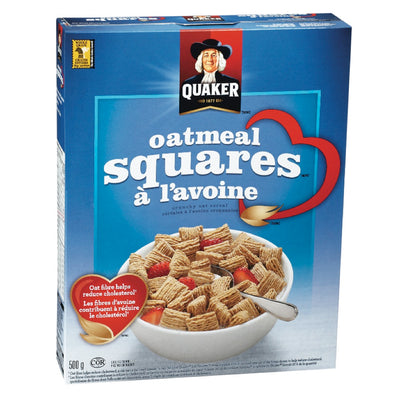 QUAKER Oatmeal Squares Cereal 500g