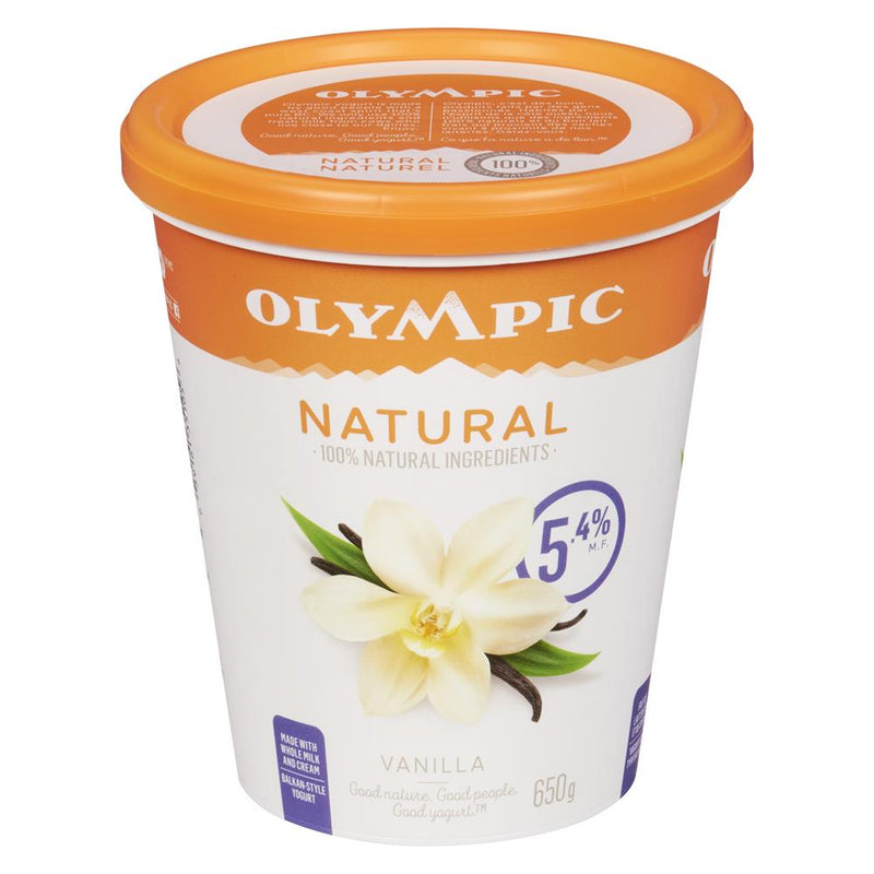 Olympic Natural Vanilla 5% Yogurt, 650 g