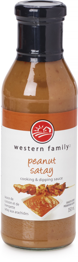 Western Family Peanut Satay Cooking & Dipping Sauce, 350 mL