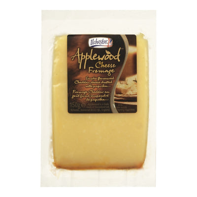 Ilchester Applewood, Cheese, Block, Smoke Flavored Cheddar Cheese dusted with Paprika, 150 g