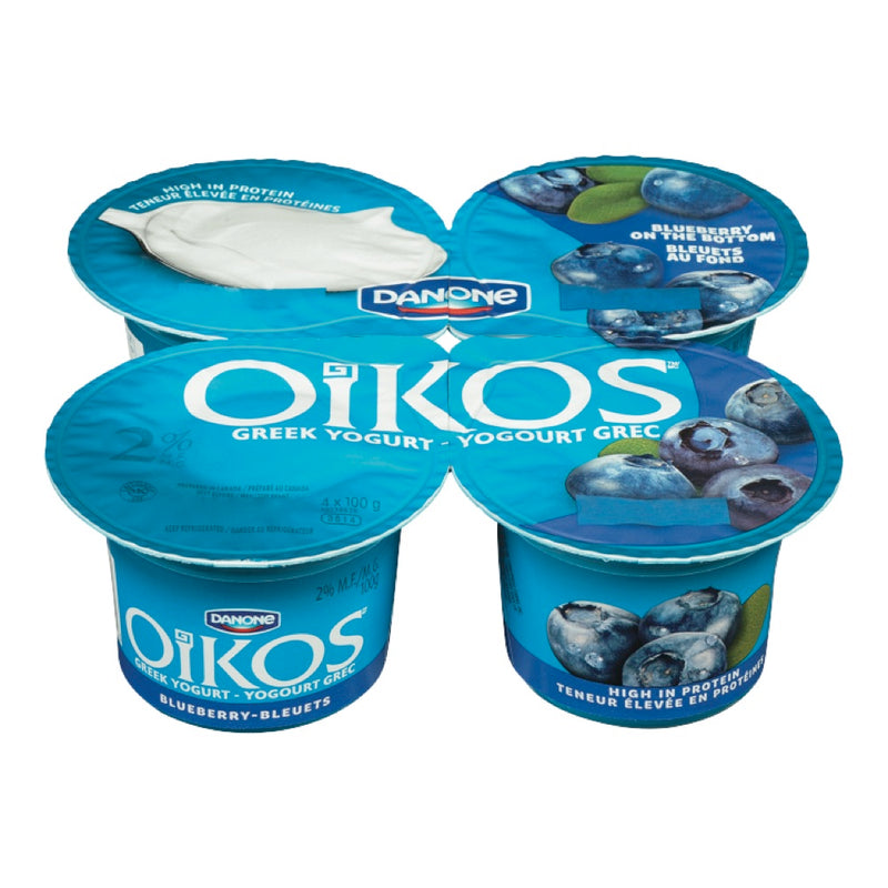 Oikos Greek Yogurt Blueberry, 100 g, 4 ct
