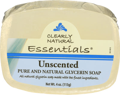 Clearly Natural Essentials Unscented Glycerin Soap, 113 g