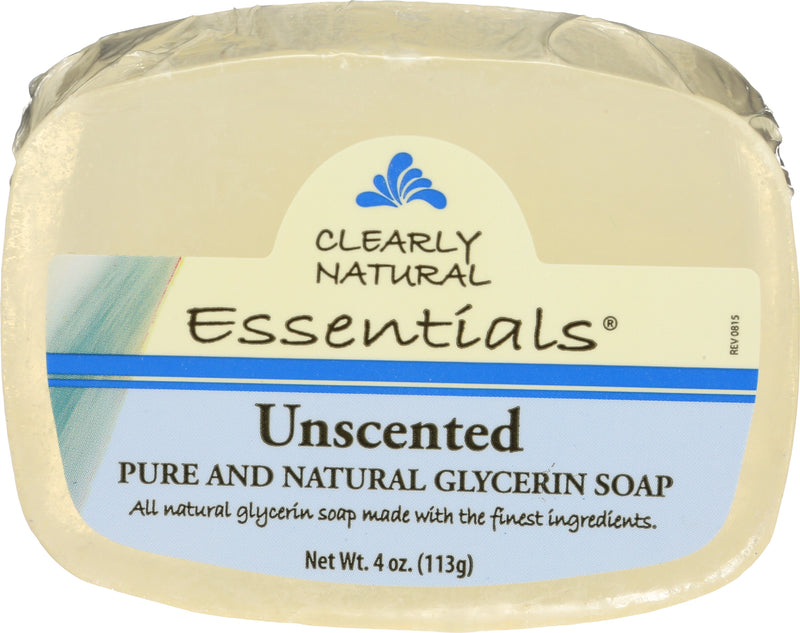 Clearly Natural Essentials Unscented Glycerin Soap, 113 g