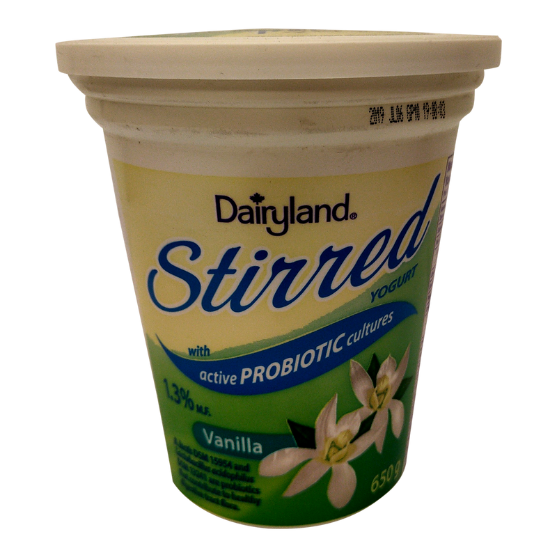 DAIRYLAND Stirred Vanilla 1.3% M.F. Yogurt 650g