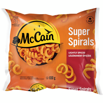 McCain Lightly Spiced Super Spirals Coated Fried Potatoes, 650 g