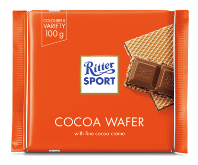 Ritter Sport Cocoa Wafer With Fine Cocoa Creme, 100 g