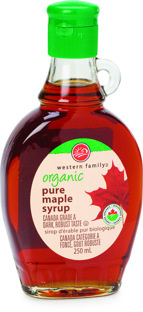 Western Family Organic Pure Maple Syrup, 250 mL