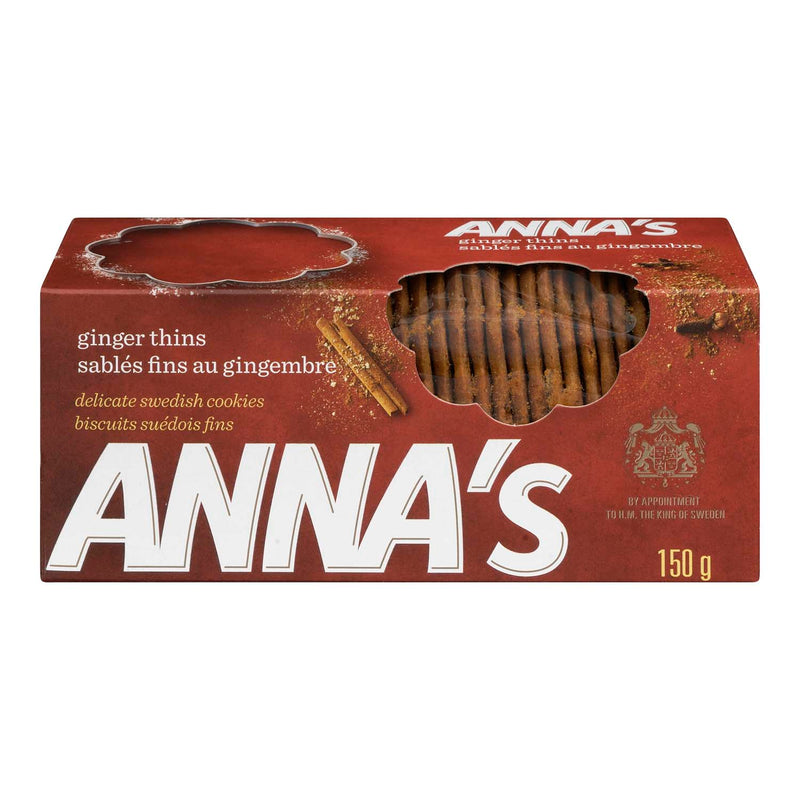 Anna's Ginger Thins Delicate Swedish Cookies, 150 g